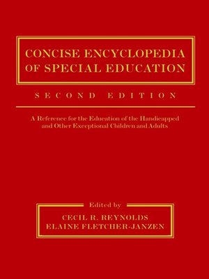 cover image of Concise Encyclopedia of Special Education